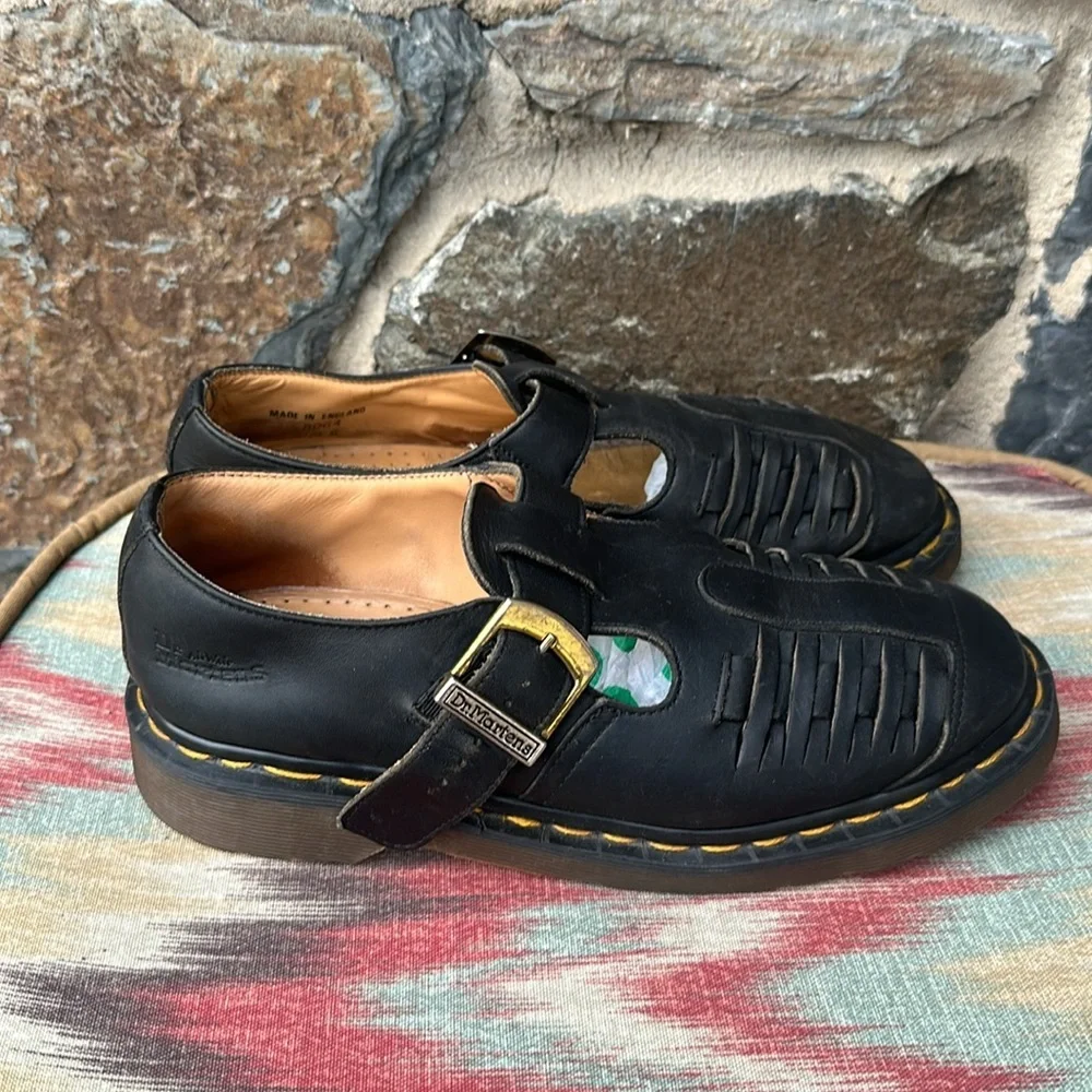 Rare Vintage Dr. Martens 8064 Made in England Fisherman Sandals Black 6